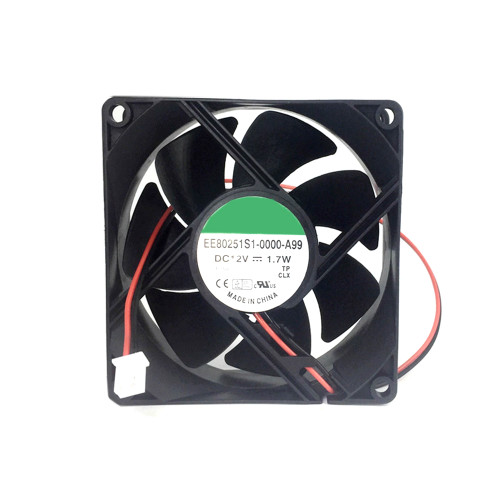 Cooling Fan For SUNON EE80251S1-0000-A99 DC12V 1.7W 2PIN 2Lines