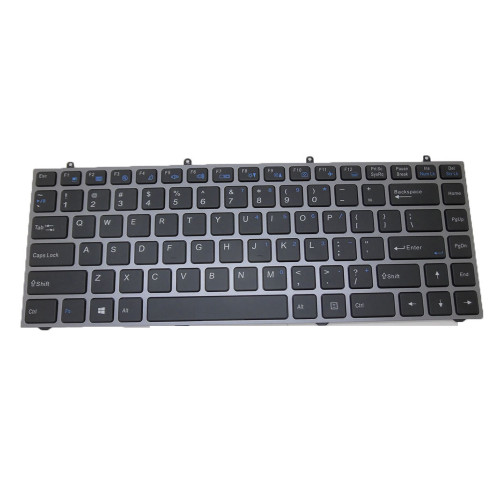 Laptop Keyboard For Xnote W230SS English US Black With Backlit Grey Frame New