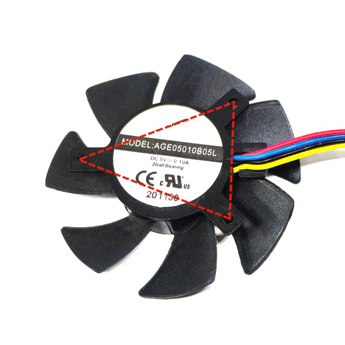 Cooling Fan AGE05010B05L DC5V 0.10A 4PIN 4Lines