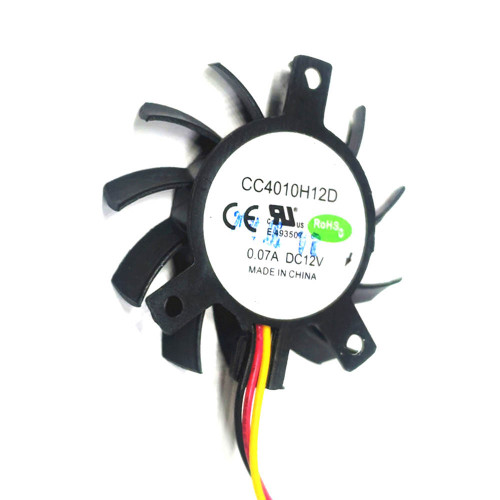 Cooling Fan CC4010H12D DC12V 0.07A 3PIN 3Lines