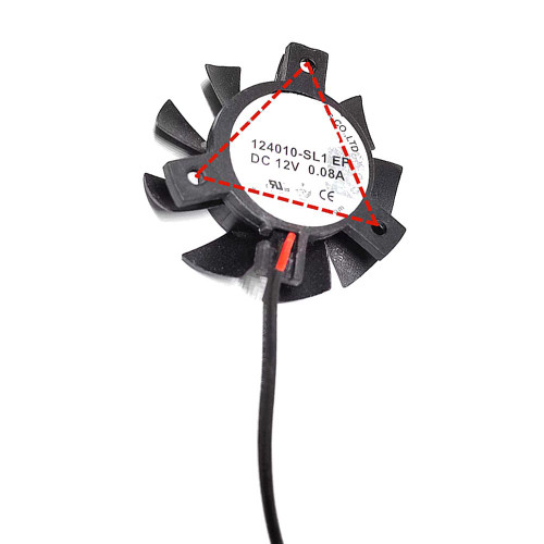 Cooling Fan 124010-SL1EP DC12V 0.08A 2PIN 2Lines