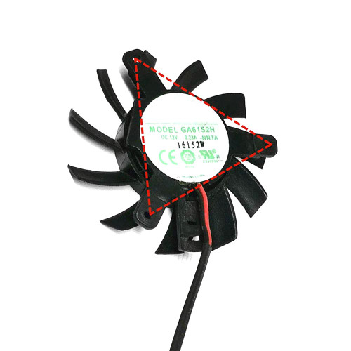 Cooling Fan GA61S2H-NNTA DC12V 0.23A 2Lines