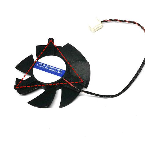 Cooling Fan DF0501012LFM2B DC12V 0.10A 2PIN 2Lines