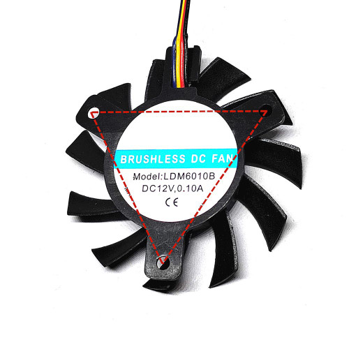 Cooling Fan For LD LDM6010B DC12V 0.10A 4PIN 4Lines