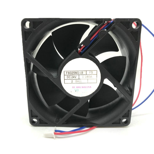 Cooling Fan For MECHATRONICS F8025M24B-FS F8025M24B FS DC24V 0.080A 2PIN 2Lines