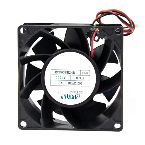 Cooling Fan For MECHATRONICS MC8038H24B-FSR MC8038H24B FSR DC24V 0.33A 2PIN 2Lines