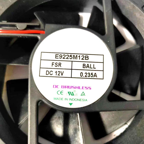 Cooling Fan For MECHATRONICS E9225M12B-FSR E9225M12B FSR DC12V 0.235A 2Lines