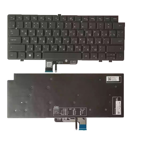 Laptop Keyboard For DELL Latitude 7440 7450 7650 7640 For Latitude 7450 2-in-1 (2023) 0RVV9R RVV9R SN2B01B20 SG-B2790-XAA PK133YK3B06 Russia RU Black With Backlit
