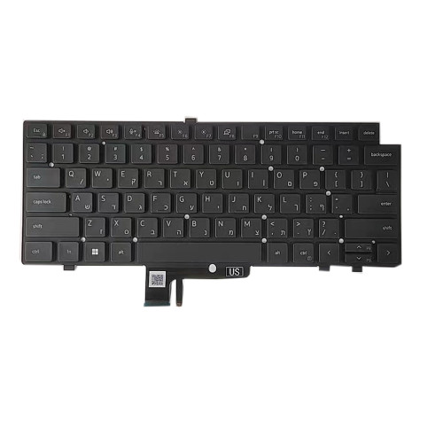 Laptop Keyboard For DELL Latitude 7440 7450 7650 7640 For Latitude 7450 2-in-1 (2023) 0H7GK8 H7GK8 SN2B01B20 SG-B2790-XTA PK133YK3B03 Hebrew HB Black With Backlit
