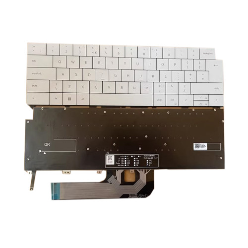 Laptop Keyboard For DELL 16 Premium DA16250 For XPS 16 9640 SN2C11B21 United Kingdom UK White With Backlit