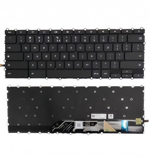 Laptop Keyboard For DELL Latitude 5430 Chromebook 5430 2-in-1 Chromebook 3445 Chromebook 03NYGD 3NYGD SG-B3611-XUA 490.0S407.AL1D PK137583B01 SN2B50B English US Black With Backlit