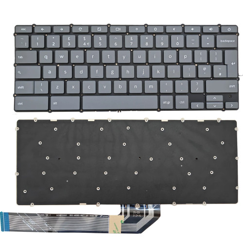 Laptop Keyboard For Lenovo Ideapad 5 Chrome-14ITL6 82M8 United Kingdom UK With Backlit Gray New