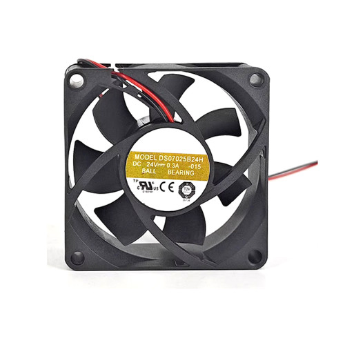 Cooling Fan For AVC DS07025B24H DC24V 0.3A 2PIN 2Lines 7CM