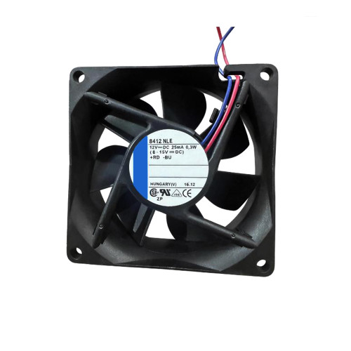 Cooling Fan For Ebmpapst 8412NLE DC12V 25mA 0.3W 8CM 2Lines 0PIN New