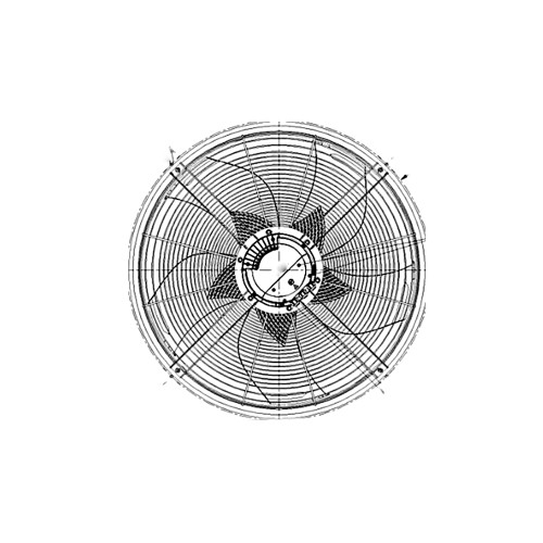 Cooling Fan For Ebmpapst W3G800-KU21-03 AC400V 50/60Hz 1080RPM 2900W 4.4A 80CM New
