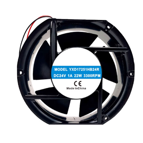 Cooling Fan For YUXUN YXD17251HB24R 24V 1A 22WH 3300RPM 17251 2-wire New