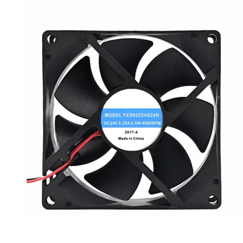 Cooling Fan For YUXUN YXD9225HS24R 24V 0.25A 6.5WH 4500RPM 2-Wire Without Interface New