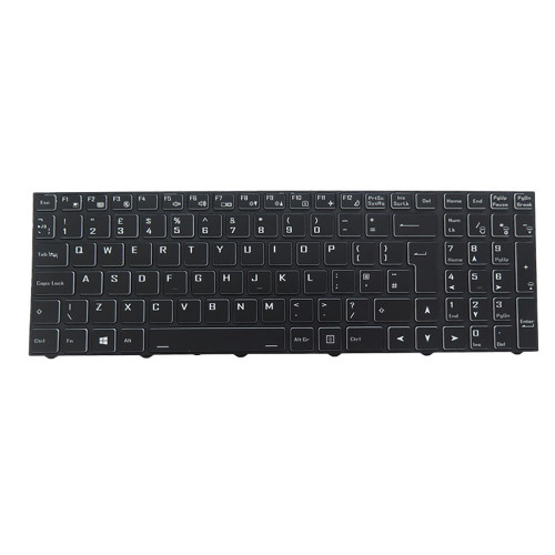 Laptop Keyboard For SiComputer Nauta P1606 United Kingdom UK With Frame With Backlit Black New
