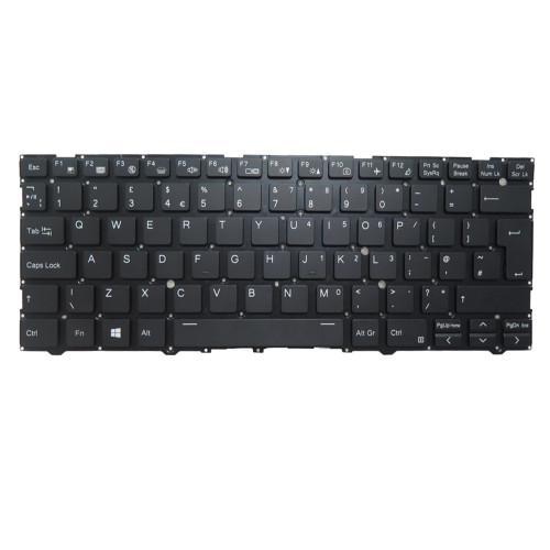 Laptop Keyboard For SiComputer Nauta P1402 United Kingdom UK/GB Black With Backlit Without Frame New
