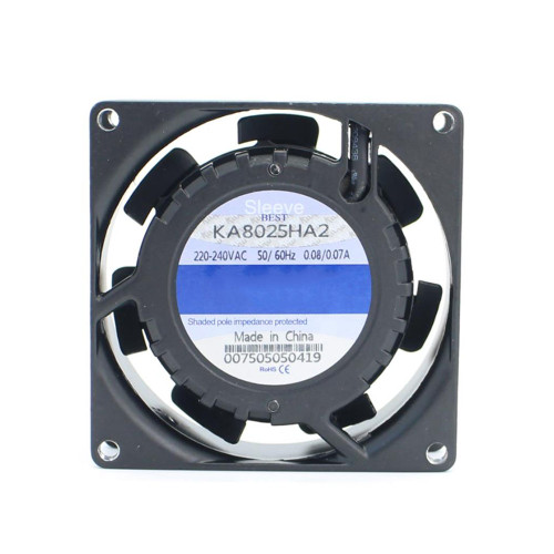 Cooling Fan For KAKU KA8025HA2SAT 80*80*25mm Sleeve AC220/240V 0.08/0.07A New