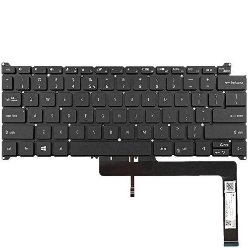 (No Switch Key) Laptop No Backlit Keyboard For ACER TravelMate P6 TMP614-52 P614-52 N21Q3 TMP614-52-72B7 NX.VSYAA.007 TMP614P-52 P614P-52 English US Black No Frame New