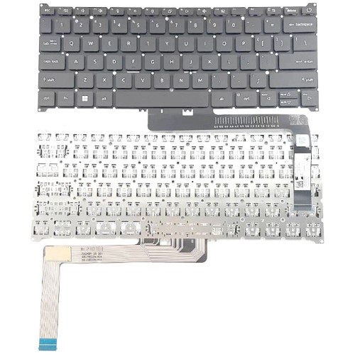 (With Switch Key) Laptop No Backlit Keyboard For ACER TravelMate P6 TMP614-53T P614-53T TMP614-53T-715K NX.B3BAA.001 English US Black No Frame New