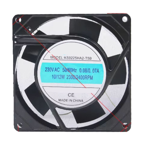 Cooling Fan For QVKS KS9225HA2-T5B AC230V 0.08/0.07A 10/12WH 2300/2400RPM 92*92*25MM New