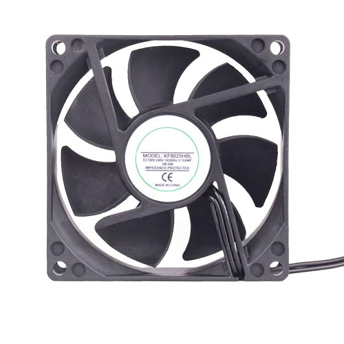 Cooling Fan For SANONDA KF8025HBL EC100V-240V~50/60HZ 0.10AMP 2Lines