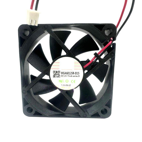 Cooling Fan For Protechnic MGA6012SR-O15 DC12V 75MA 2PIN 2Lines