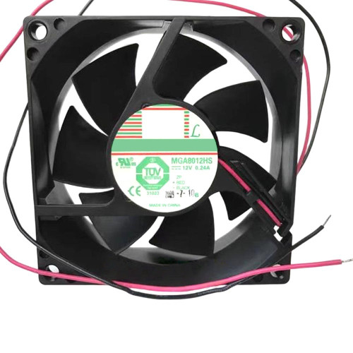 Cooling Fan MGA8012HS DC12V 0.24A 2Lines
