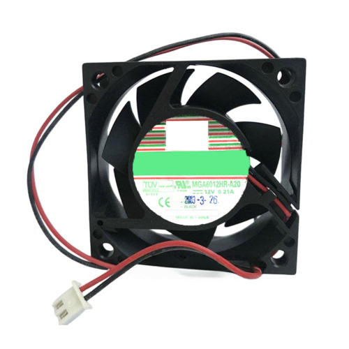 Cooling Fan For Protechnic MGA6012HR-A20 DC12V 0.21A 2PIN 2Lines