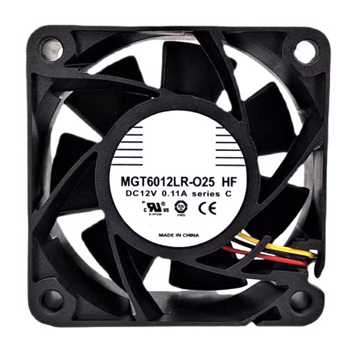 Cooling Fan For Protechnic MGT6012LR-O25 HF DC12V 0.11A 3Lines