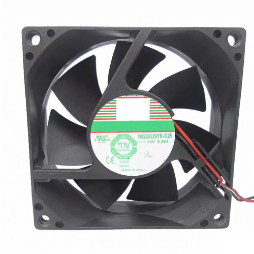 Cooling Fan For Protechnic MGA8024YB-O25 DC24V 0.26A 2Lines