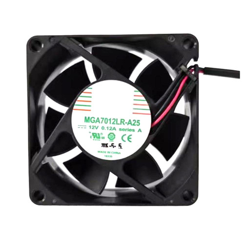 Cooling Fan For Protechnic MGA7012LR-A25 DC12V 0.12A 2PIN 2Lines