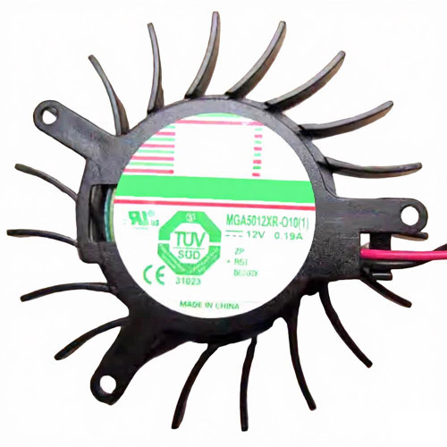 Cooling Fan For Protechnic MGA5012XR-O10(1) DC12V 0.19A 2PIN 2Lines