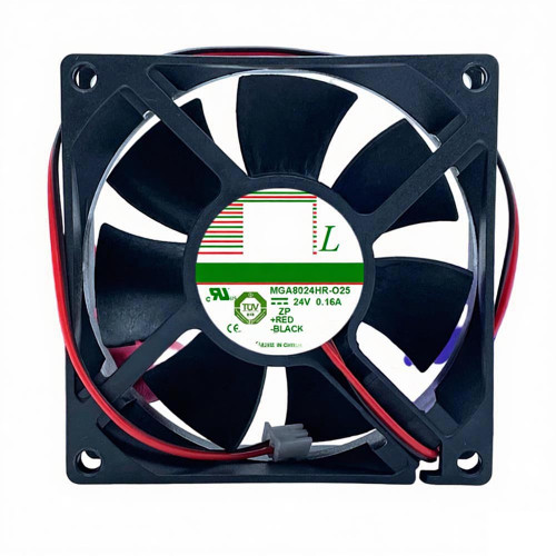 Cooling Fan For Protechnic MGA8024HR-O25 DC24V 0.16A 2PIN 2Lines