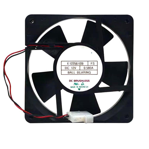 Cooling Fan For MECHATRONICS E1225E12B-FS E1225E12B FS DC12V 0.58A 2PIN 2Lines