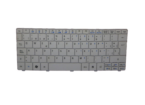 Laptop Keyboard For ACER ONE D255 White (Blue label) SP Spanish MP-09H26E0-6982 PK130AE1A17