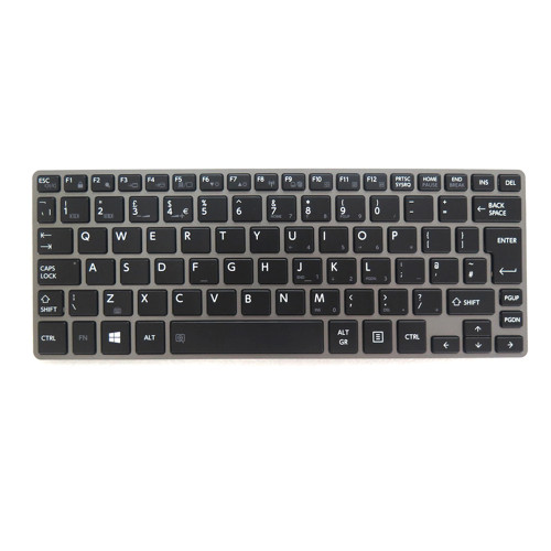 Laptop Keyboard For Toshiba For Portege Z30-E-12M Z30-E-12P Z30-E-12V Z30-E-12Z Z30-E-136 Z30-E-138 Z30-E-13J Z30-E-13M United Kingdom UK Black With Gray Frame With Backlit