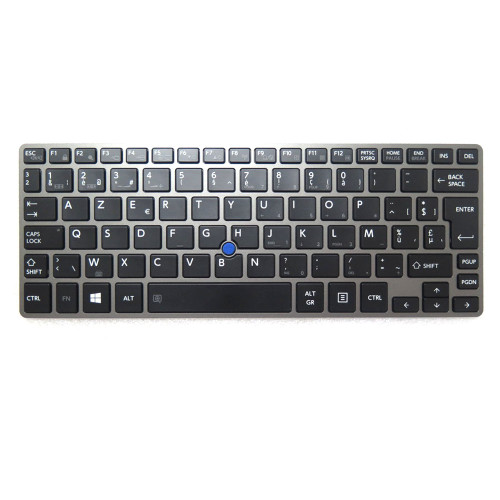 Laptop Keyboard For Toshiba For Portege Z30-E-12M Z30-E-12P Z30-E-12V Z30-E-12Z Z30-E-136 Z30-E-138 Z30-E-13J Z30-E-13M Belgium BE Black With Gray Frame With Backlit&Pointing