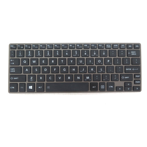 Laptop Keyboard For Toshiba For Portege Z30-E-10P Z30-E-10U Z30-E-10V Z30-E-10X Z30-E-114 Z30-E-115 Z30-E-11M Z30-E-12L English US Black With Gray Frame Without Backlit&Pointing
