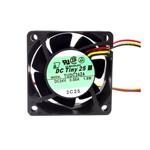 Cooling Fan For SERVO TUDC24Z4 6025 6CM DC24V 0.08A 1.8W 3Lines