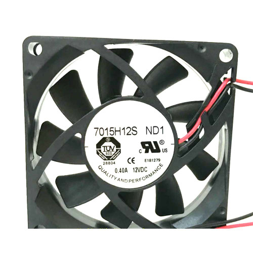 Cooling Fan For T&T 7015H12S ND1 DC12V 0.40A 2-Wire 7CM New