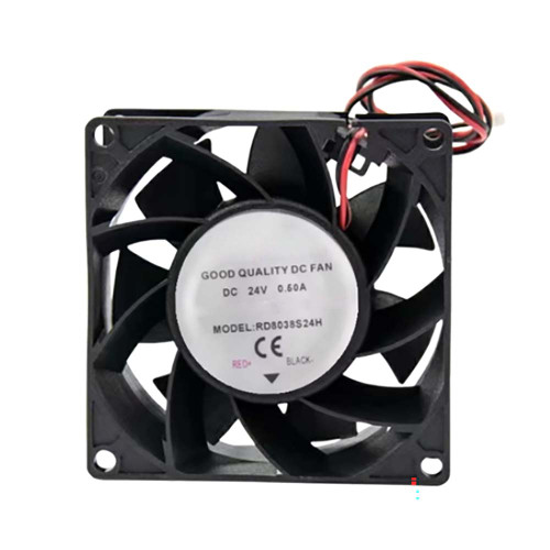 Cooling Fan For RUNDA RD8038S24H DC24V 0.50A 2-Wire 8CM New