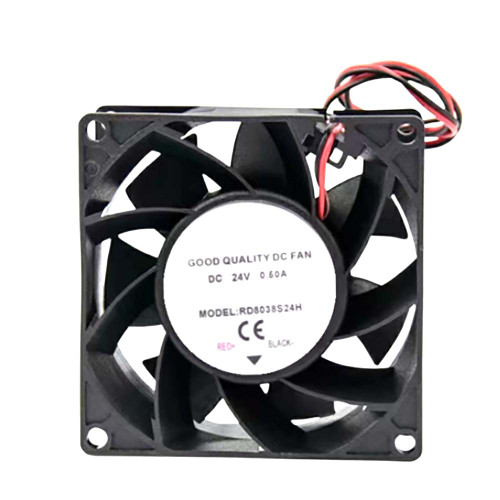 Cooling Fan For RUNDA RD8038B24H DC24V 0.50A 2-Wire 8CM New