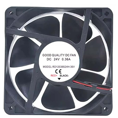 Cooling Fan For RUNDA RD12038S24H-36V DC24V 0.36A 2-Wire New
