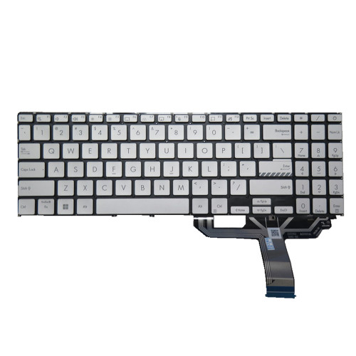 Laptop Keyboard For ASUS VivoBook 15 2H-BEMUSA91211 Without Frame Silver United States US With Backlit