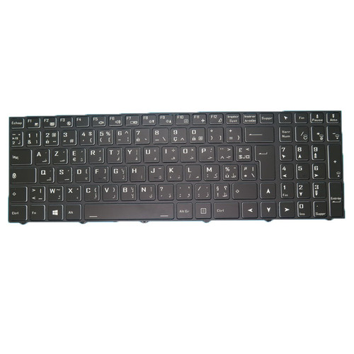 Laptop Per-key RGB Backlight Keyboard For CLEVO N150CU N150ZU N151CU N151ZU N152CU N152ZU Arabic French ARFR Black Frame New