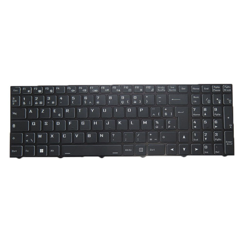 Laptop Backlit Keyboard For CLEVO NH77EHQ NH77EJQ NH77EKQ NH77EKQ-M NH77EPY NH77EPY-M NH77ERQ NH77HHQ NH77HJQ NH77HKQ NH77HPQ NH77HU Belgium BE Black With Frame New