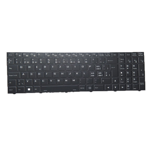 Laptop No Backlit Keyboard For CLEVO PB70DDS PB70DDS-G PB70DF1 PB70DF1-G PB70DF2 PB70DF2-G PB70ED PB70ED-G PB70EF PB70EF-G PB70RC PB70RC(-G) PB70RC-G PB70RD(-G) PB70RF(-G) Swiss SW Black Frame New